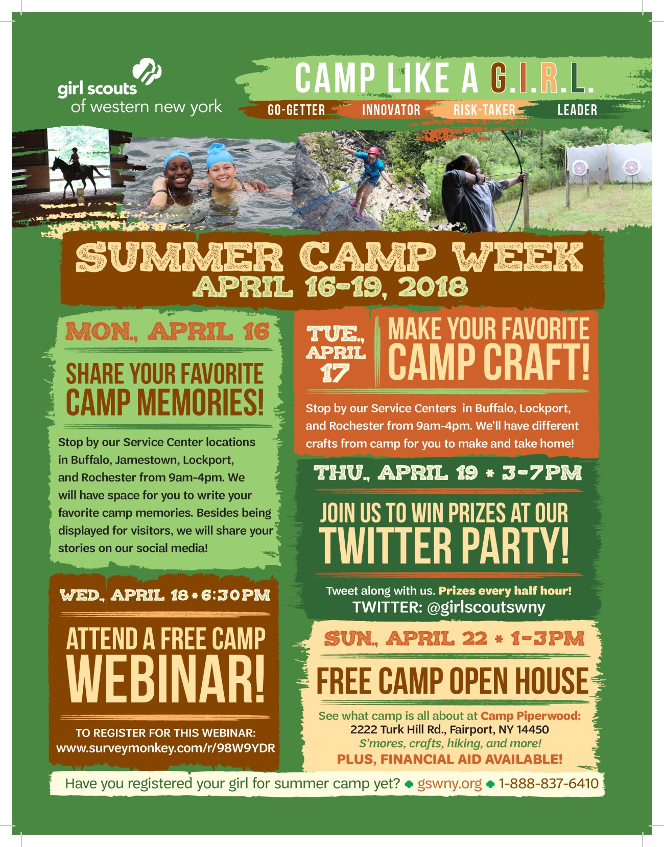 2018 Camp Week Flyer